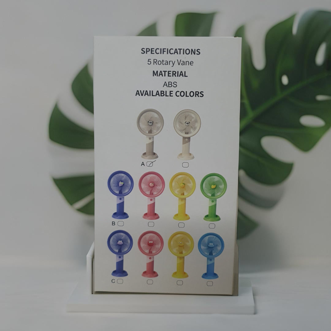 Minimal Mini Fan, Portable Fan, Chargeble Fan, Fast Turbo Fan