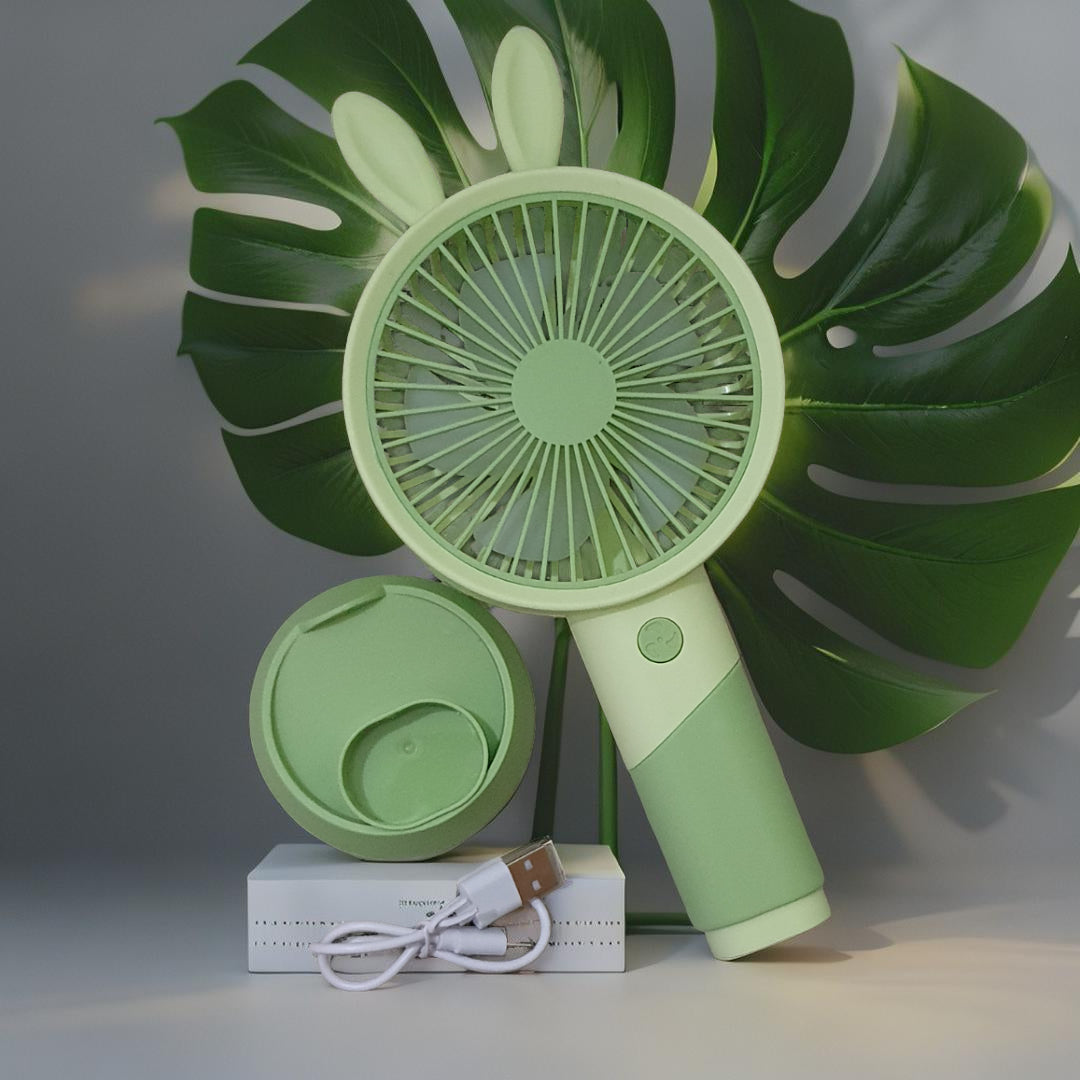 MINI PORTABLE & RECHARGEBLE TURBO FAN, HandHeld + Standble Fan / MADE IN CHINA.