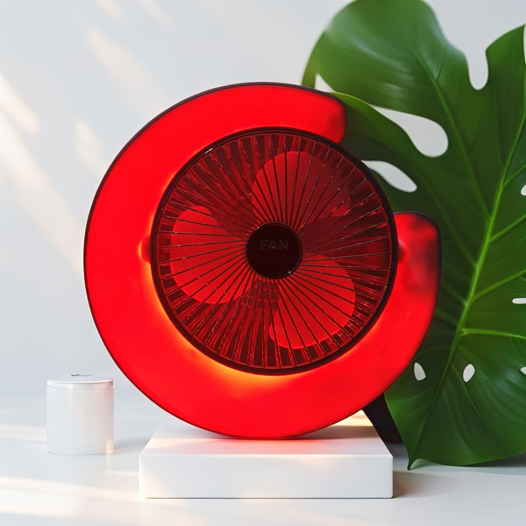 Colorful RGB, Desktop Fan, Fan Portable, COOL WIND, FAST TURBO FAN
