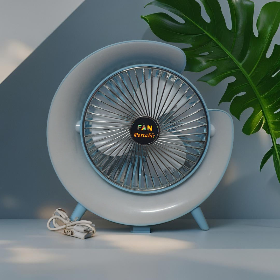 Colorful RGB, Desktop Fan, Fan Portable, COOL WIND, FAST TURBO FAN