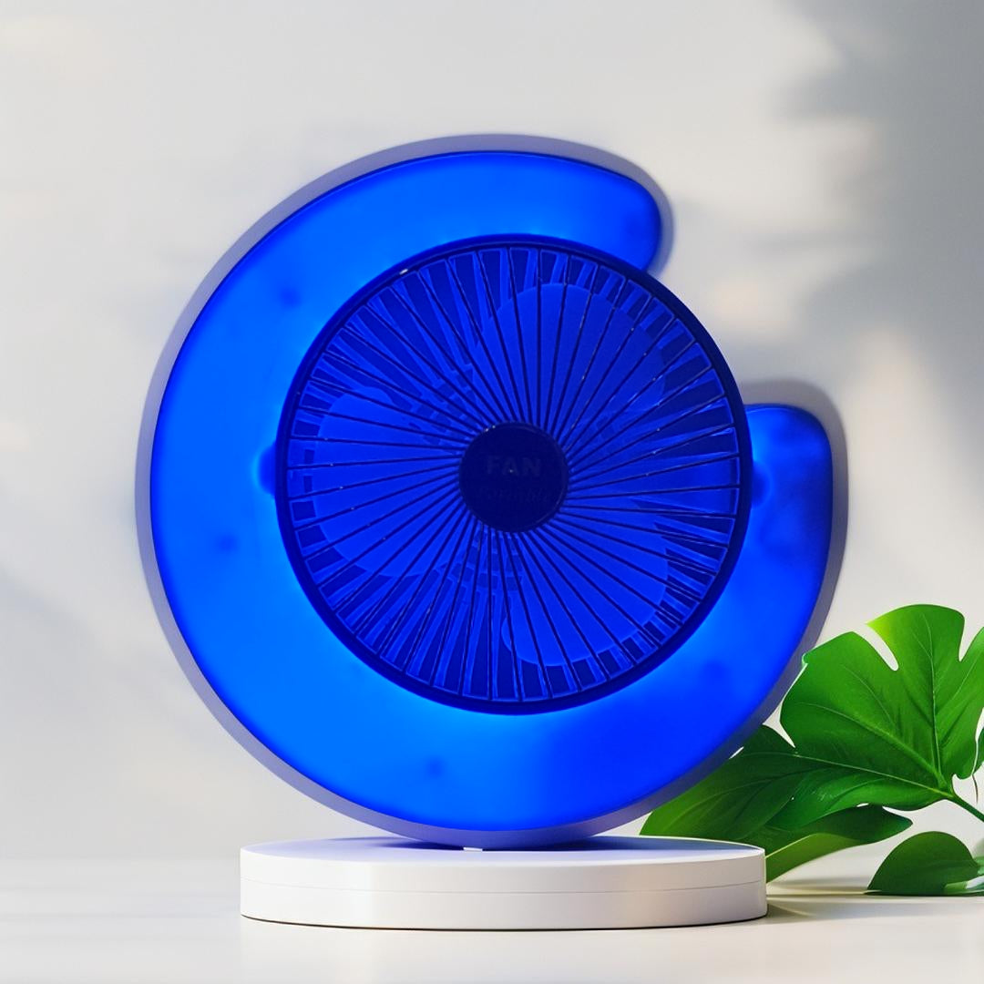 Colorful RGB, Desktop Fan, Fan Portable, COOL WIND, FAST TURBO FAN